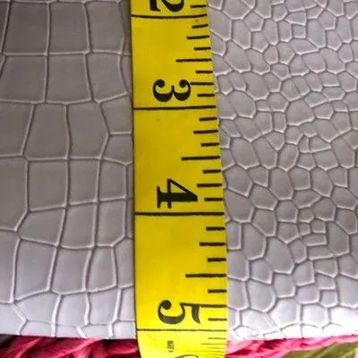 Lavender purple faux leather shoulder hand bag croc embossed Measurement in pics - Image 4