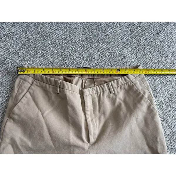 Zara Basic Womens Chino Trousers Tan Khaki Straight Leg Pants Size 10 - Image 6