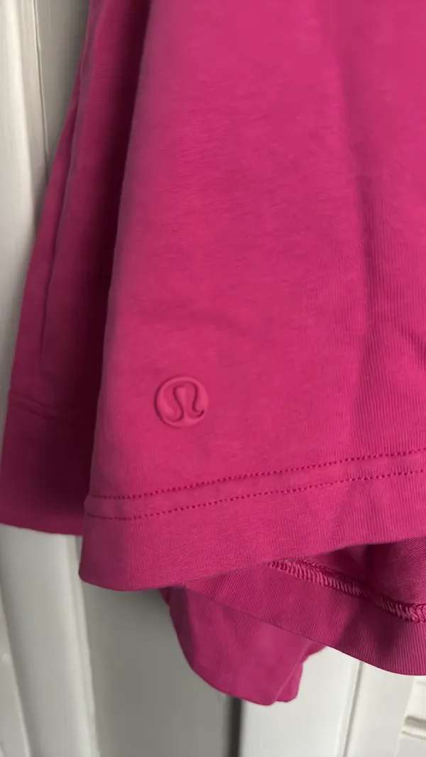 Lululemon Heavyweight Cotton Cropped 3/4 Sleeve Shirt Sonic Pink Women’s xs/s - Image 4