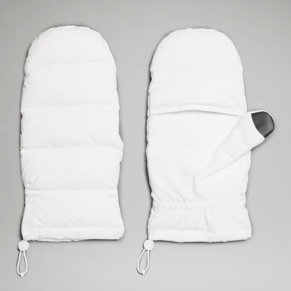 Lululemon Wunder Puff Down Mittens White Unisex Large XL NWT - Image 2