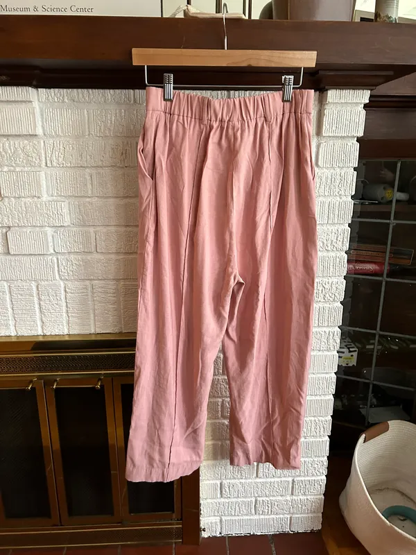 Dusty Rose Pink Pleated Trousers Dress Pants Size 8 - Image 3