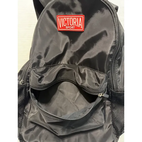 Victoria Sport Backpack Black Nylon Red Lining Mesh Pockets‎ Gym Travel Bag - Image 8