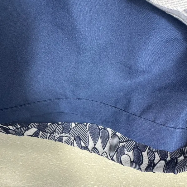 Ann Taylor Womens Navy Blue White Leaf Print Pencil‎ Skirt Size 12 Business Work - Image 6