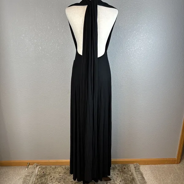 Lulus Tricks‎ of the Trade Black Maxi Dress 12 Ways to Style L Large - Image 5