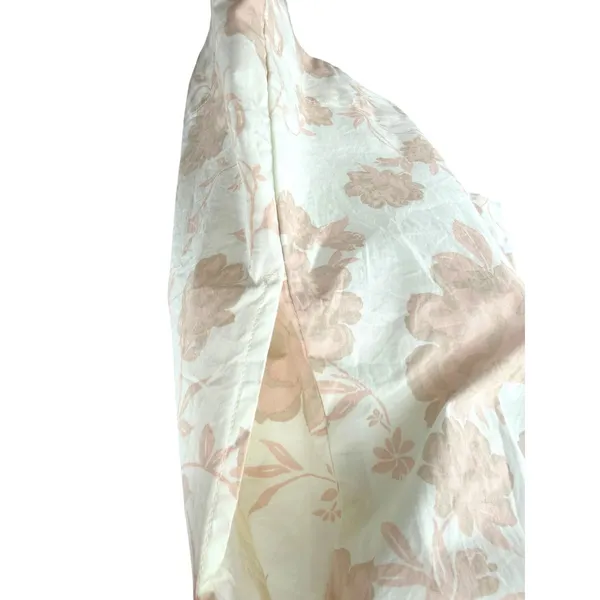 Free People Meet Me in Maui Floral Ruched Mini Dress Ivory Pink Open Back Jumper - Image 5