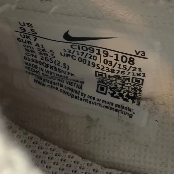 Nike Air Force 1 Low Shadow Cracked Leather Women's Shoe Size 9.5 #276 - Image 8