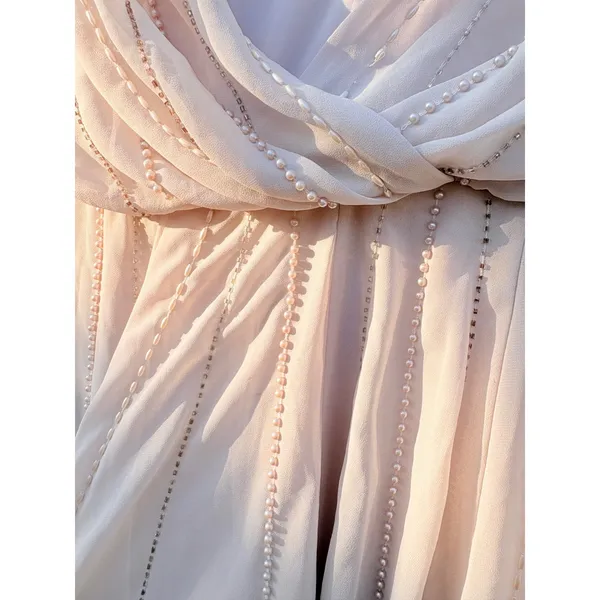 ASOS Beige Embellished Maxi Dress Draping Cowl Neck Evening Formal‎ - Image 4