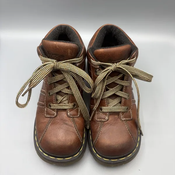 Dr Martens Chunky Ankle Boots Womens Size 7 Mens 6 Brown Lace Up Hightop Y2K - Image 2