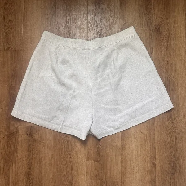 Peppermayo Women's Linen Blend Pleated Shorts Size 10‎ - Image 8