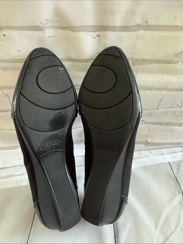 Circa Joan & David Patent Leather and Wedge Heel Shoes in Black - Image 7