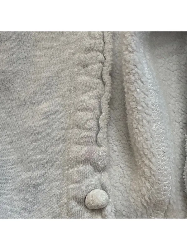 JOAH BROWN Pearl Grey French Terry Lounge Set Cropped Hoodie Joggers - Image 4