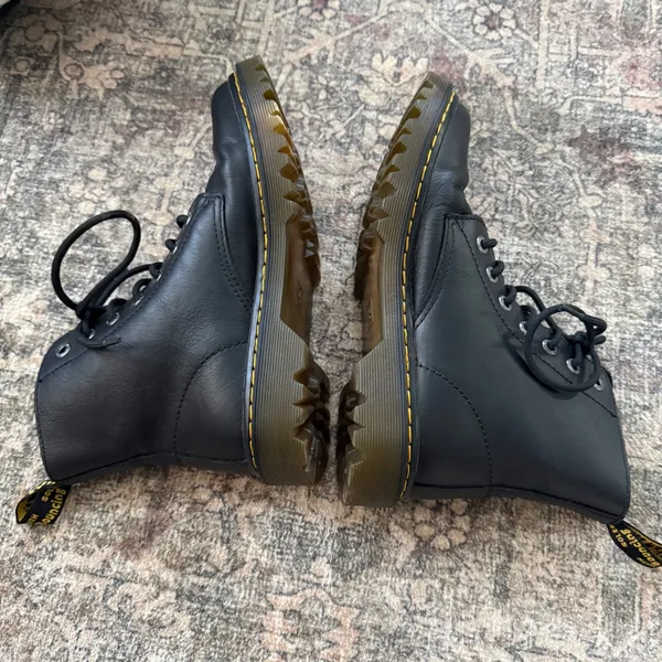 Dr. Martens Luana Black Leather Lace Up Combat Boots AW004 Women US 8 - Image 5