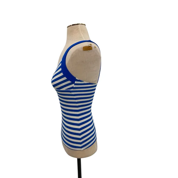 Boden Talamanca Striped Tankini Top Blue White‎ Twist Front UK 6 US 2 - Image 5