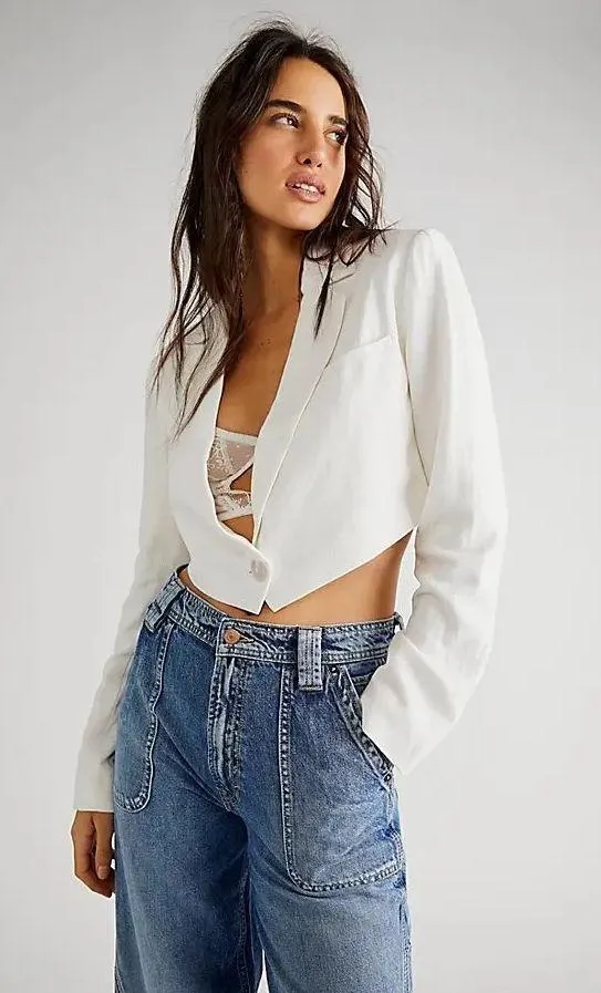 Coco Cropped Blazer - Image 2