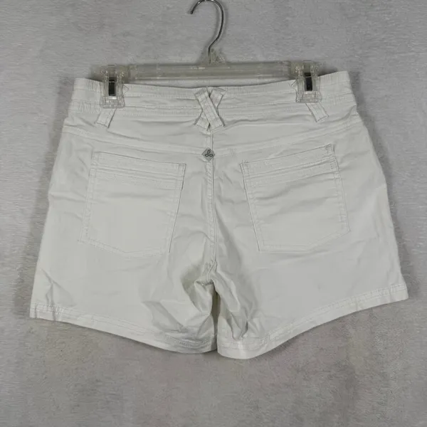 prAna Womens White Organic Cotton Stretch Hiking Shorts W3118RG10 Size 4 - Image 9