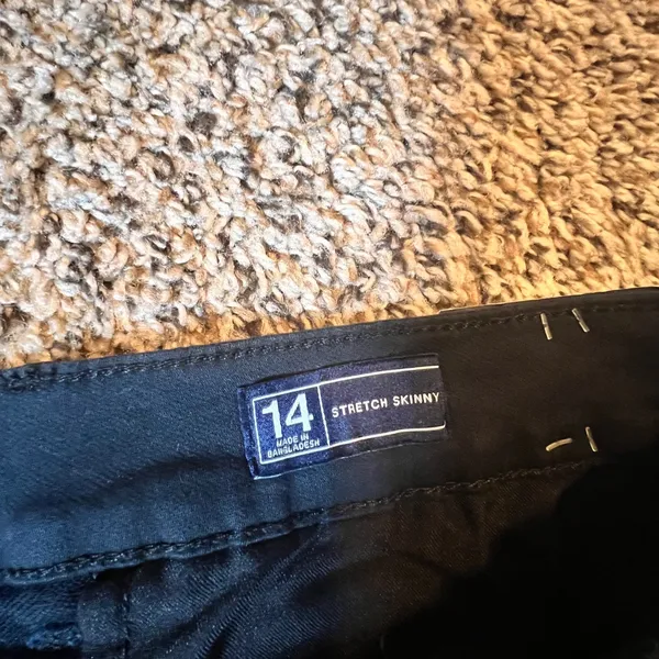 Gap‎ Womens Stretch Skinny Pants Black Cotton Blend Trousers Size 14 QLP1122S - Image 3