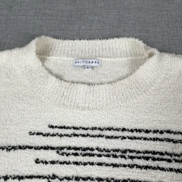 BALTICBORN‎ Sweater Womens L White Polyester Pullover Crew Neck Chunky-Knit - Image 8