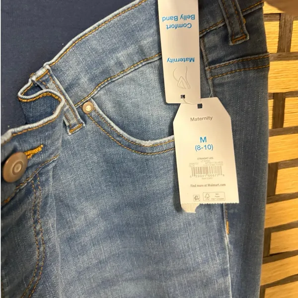 Time‎ And Tru Straight Leg Maternity Jeans Size Medium - Image 5