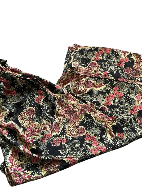 Free people goddess lounge pants size s satin x-wide leg floral paisley print - Image 5