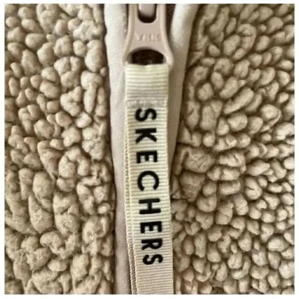 Skechers Boxy Sherpa Fleece Pullover Sweater Sweatshirt Long Sleeves SZ S # 1762 - Image 5