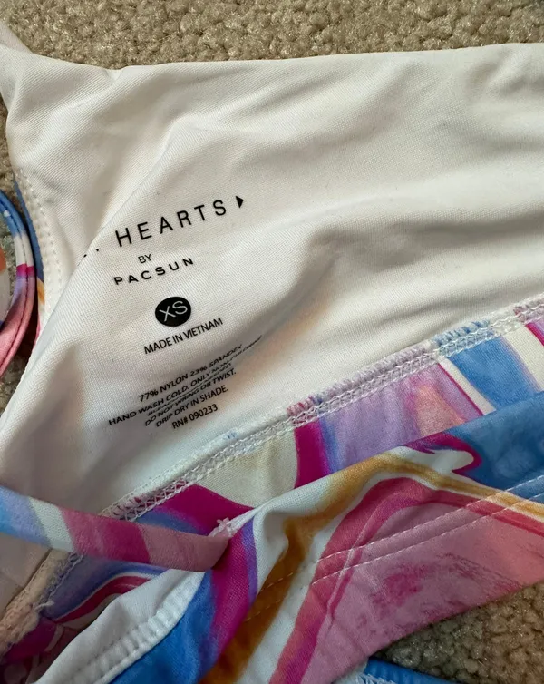 PacSun High Waisted Tie Dye Bikini LA Hearts - Image 3