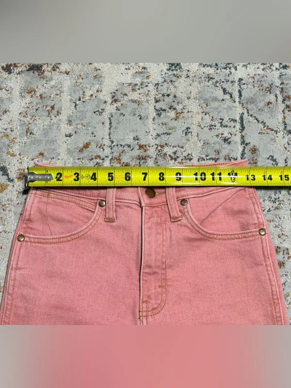 Wrangler Heritage high-rise straight-leg crop jeans dusty pink size 26 - Image 7