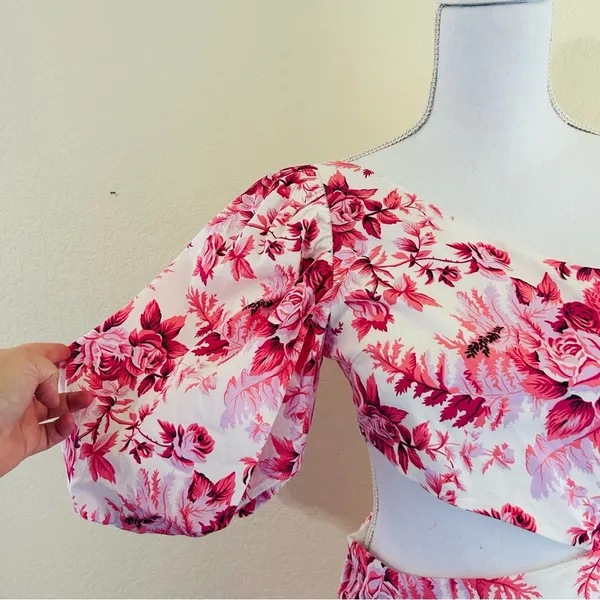 Hello Molly // Sweetest Kind Pink Floral Mini Dress - Image 8