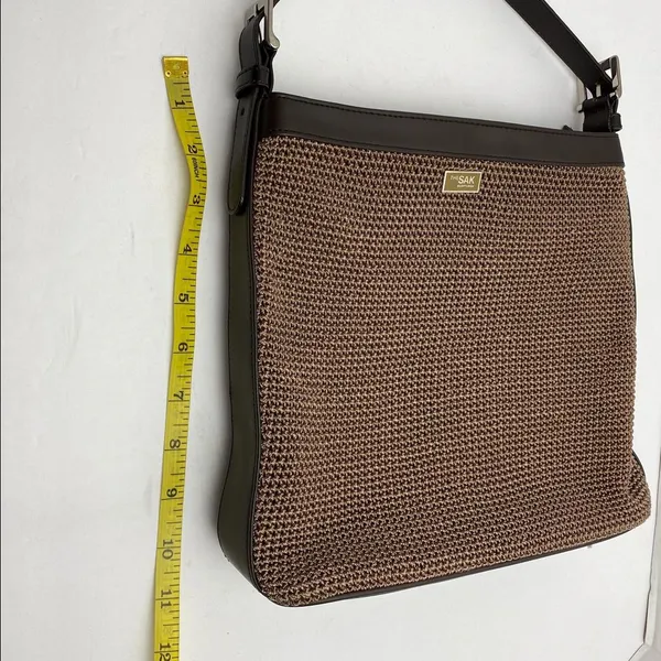 THE SAK Elliott Luca Brown Crochet Knit Adjustable Strap Shoulder Bag Casual - Image 5