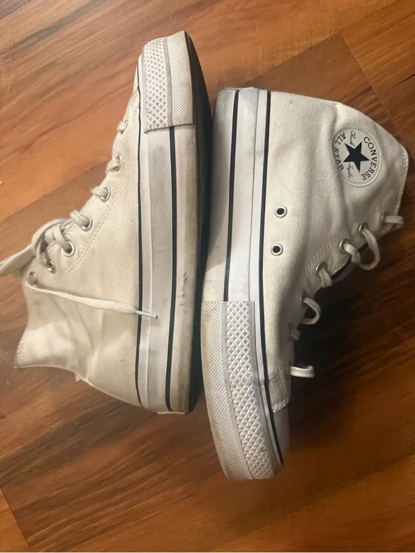 Converse High-Top Sneakers in Off-White - Image 5