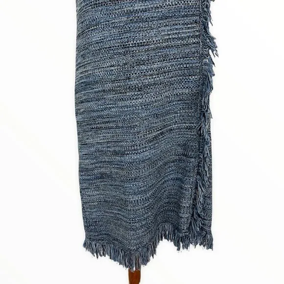 Anthropologie‎ Holding Horses Knit Dress Small Blue Sleeveless Midi - Image 3