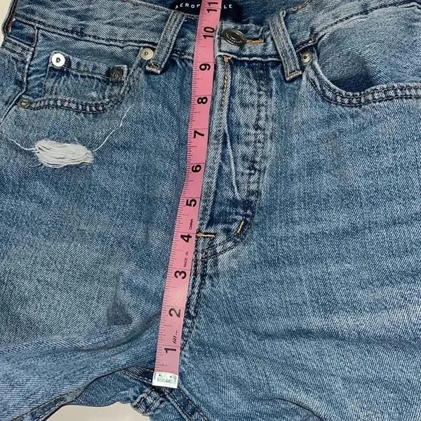 90s baggy jeans size 0 distressed multi button fly retro‎ style blue jeans teen - Image 5