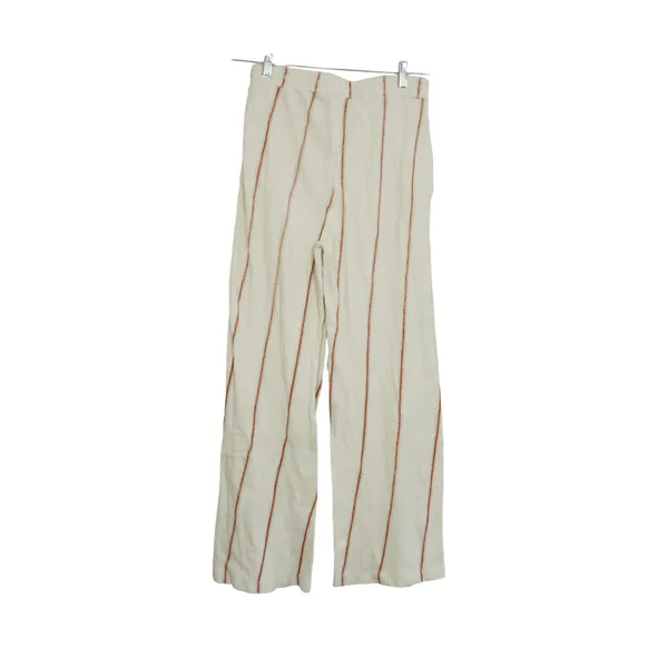 Dolan Left Coast Anthropologie Medium Striped Wide Leg Cotton Pants Cream Beachy - Image 7