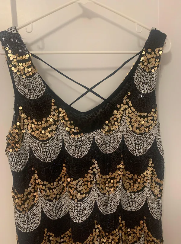 Banana Sequin Semi-Formal Dress - Image 2