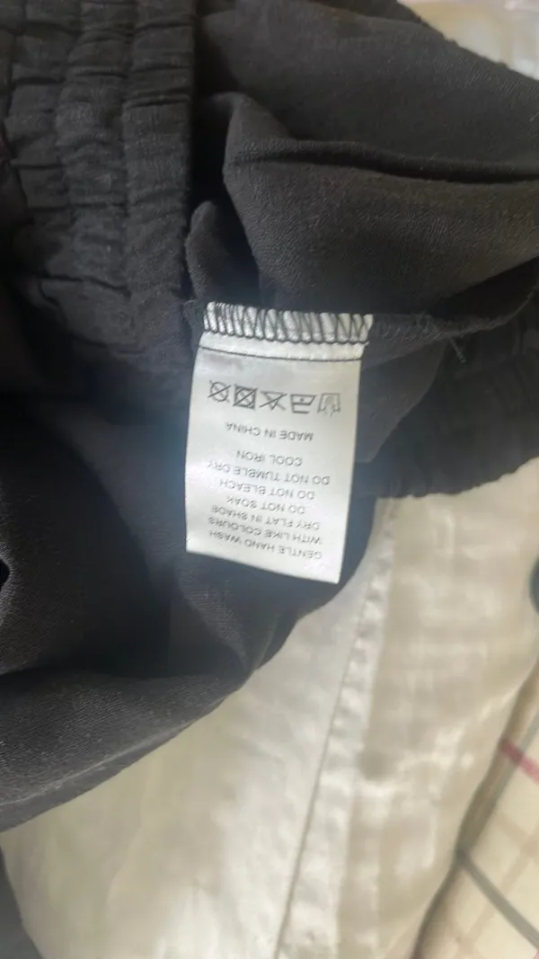 White Fox Black Linen Pants - Image 6