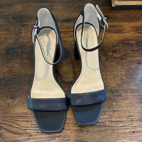 Sam Edelman Daniella Black Leather Heeled Sandals Shoes Size 8 Strappy - Image 4