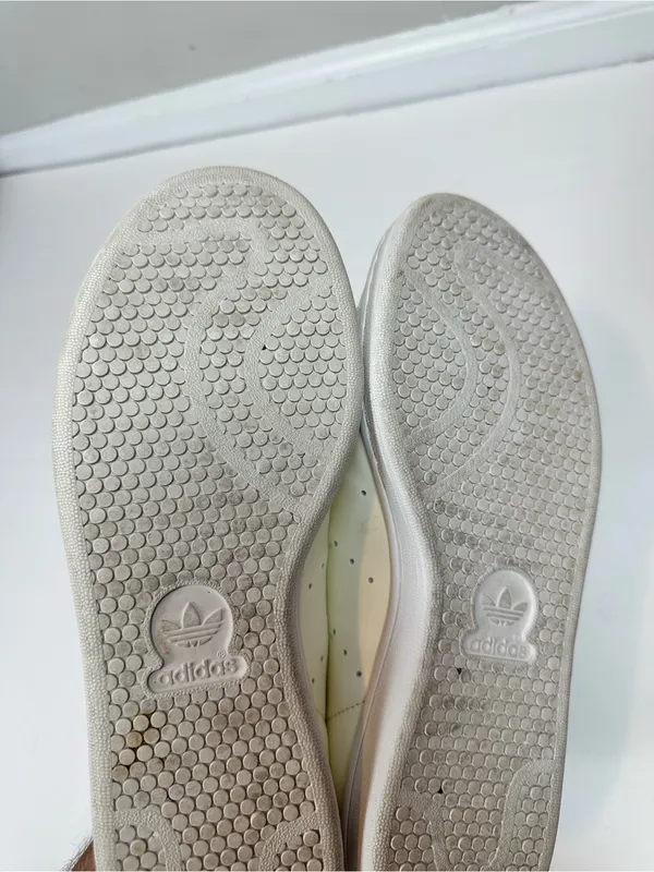 Adidas Stan Smith Sneakers Lace Up Cream White Pink Mint 10.5 - Image 14