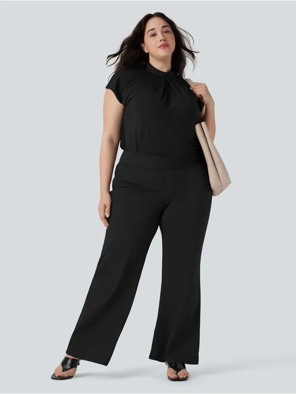 HALARA flex Black Wide-Leg Ponte Pull-On Pants DayStretch size 1X - Image 3
