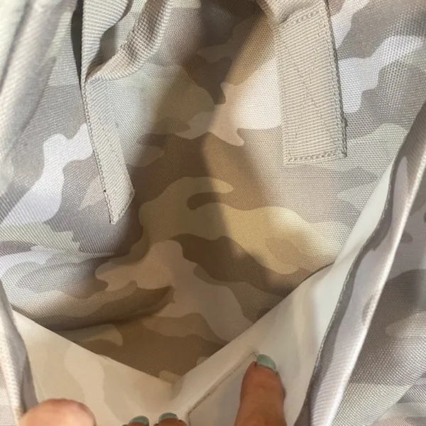 VS Pink Gray Camouflage Convertible Tote School Gym Backpack Women - Image 7