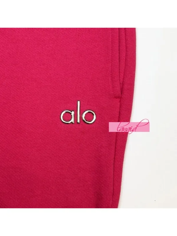 Alo Accolade Sweatpants Pink Summer Crush Hot High-Rise Waist Sweats Joggers S - Image 10