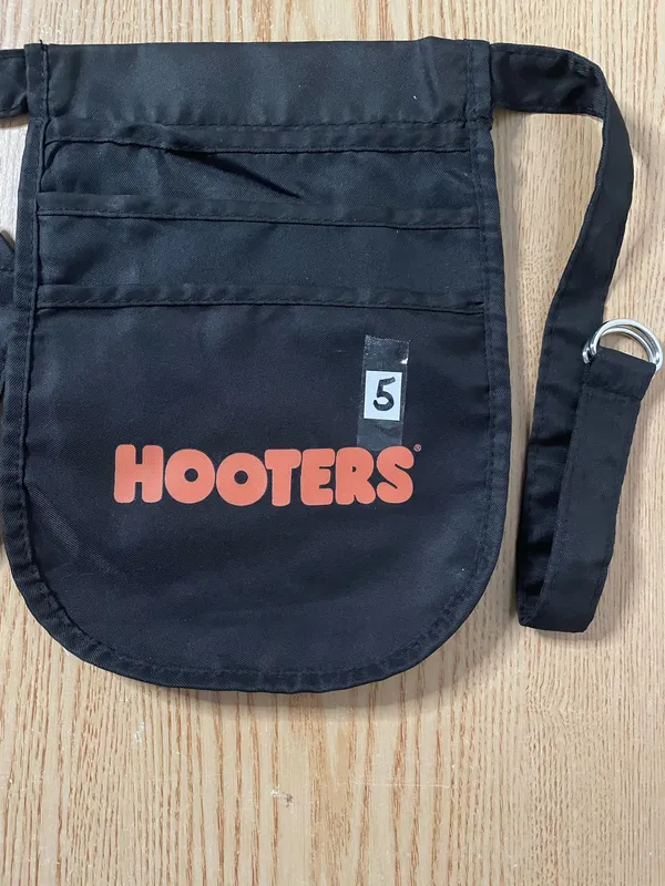 #5 Womens Hooters girl worn Uniform Money Pouch black - Image 2