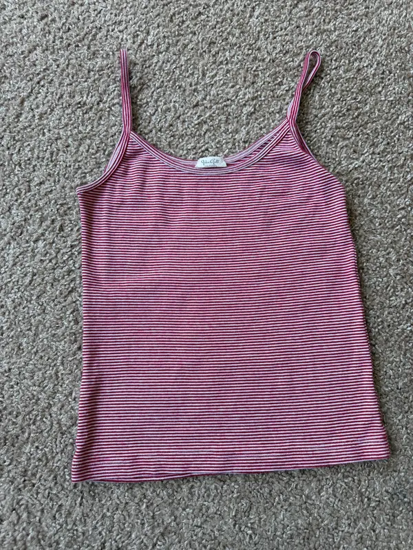 Brandy Melville John Galt Red and White Striped Tank - Image 2