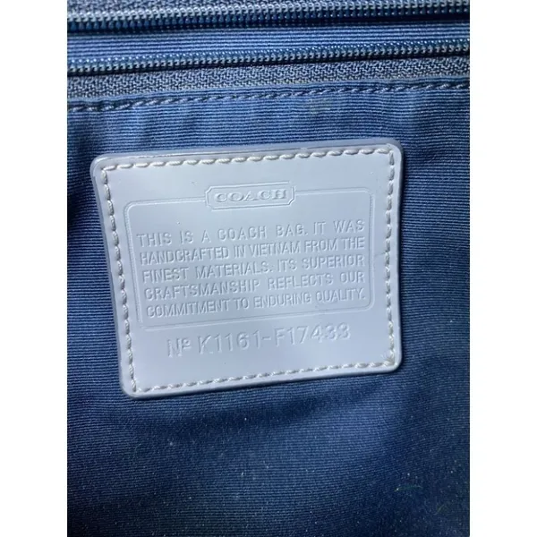 Coach Gray Jacquard Fabric Long Strap Tote Bag - Image 11