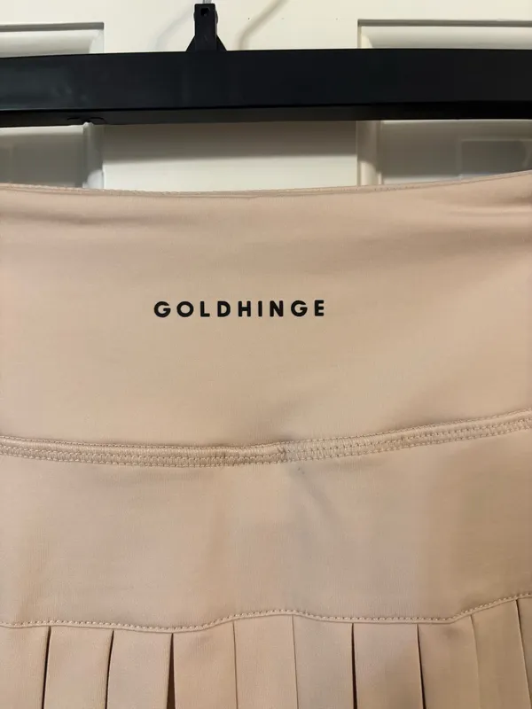 Gold Pleated Tennis Skirt - Image 3