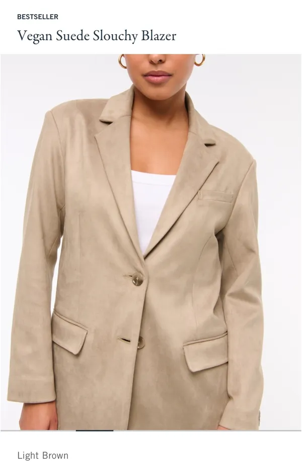 Abercrombie Vegan Suede Blazer - Image 3