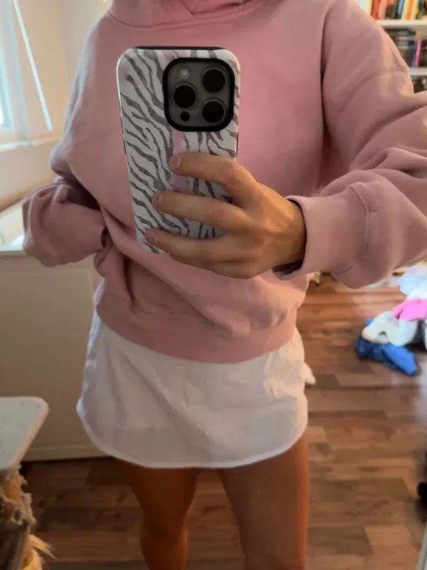 Abercrombie Sunday Hoodie Soft Essentials Cropped Mauve Pink S - Image 5