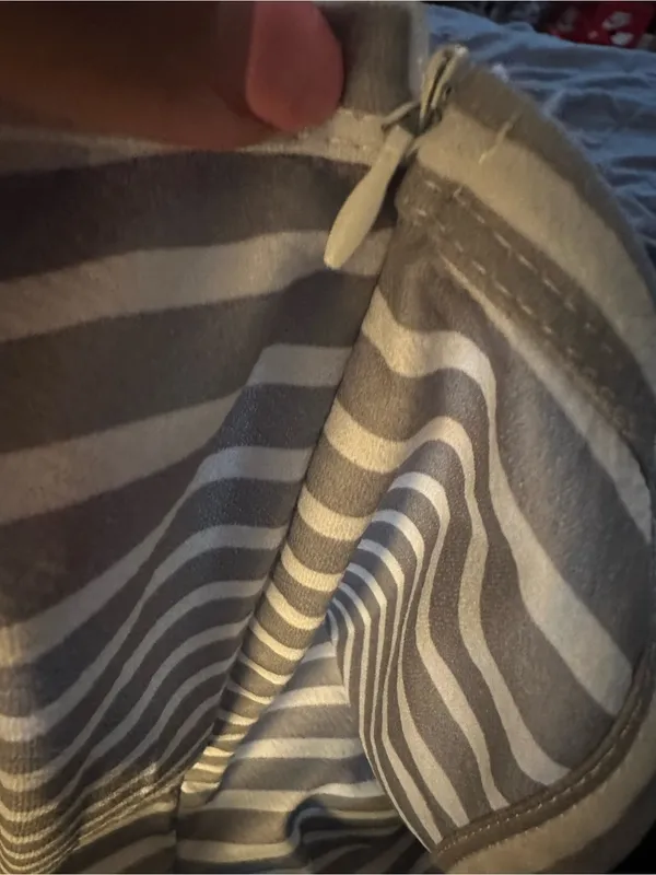 Woman’s Gray & White Striped Halter Jumpsuit - Image 5