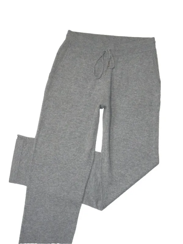 NWT Quince Mongolian Cashmere Straight Leg in Heather Grey Pull-on Knit Pants M - Image 5