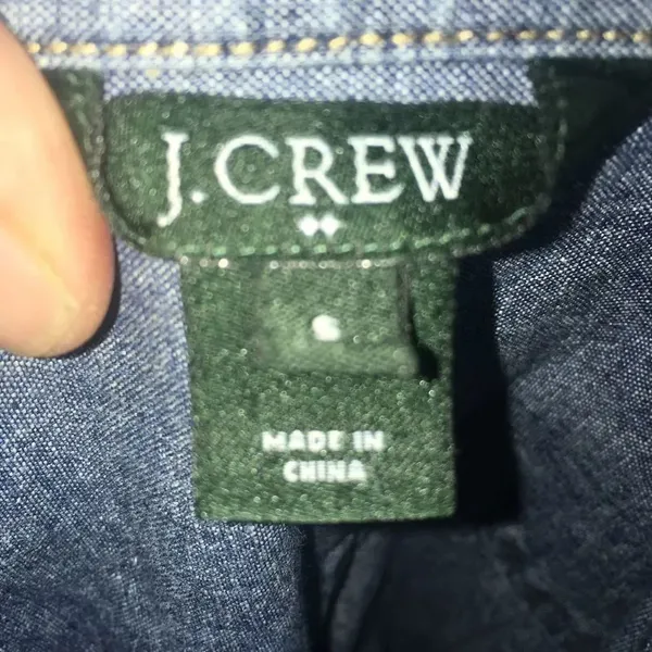 J Crew S denim shirt elevated basic preppy shift dress Blue - Image 3