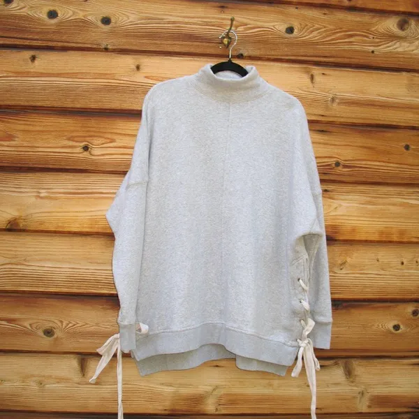 Free People So Plush Side Tie Sweatshirt Top Dress - Image 3