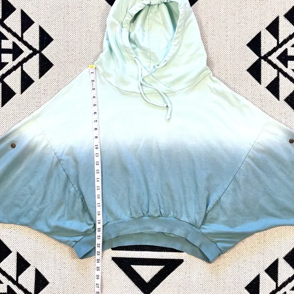 Young Fabulous & Broke Raissa Tie Dye Ombre Cropped Hoodie M/L - Image 8